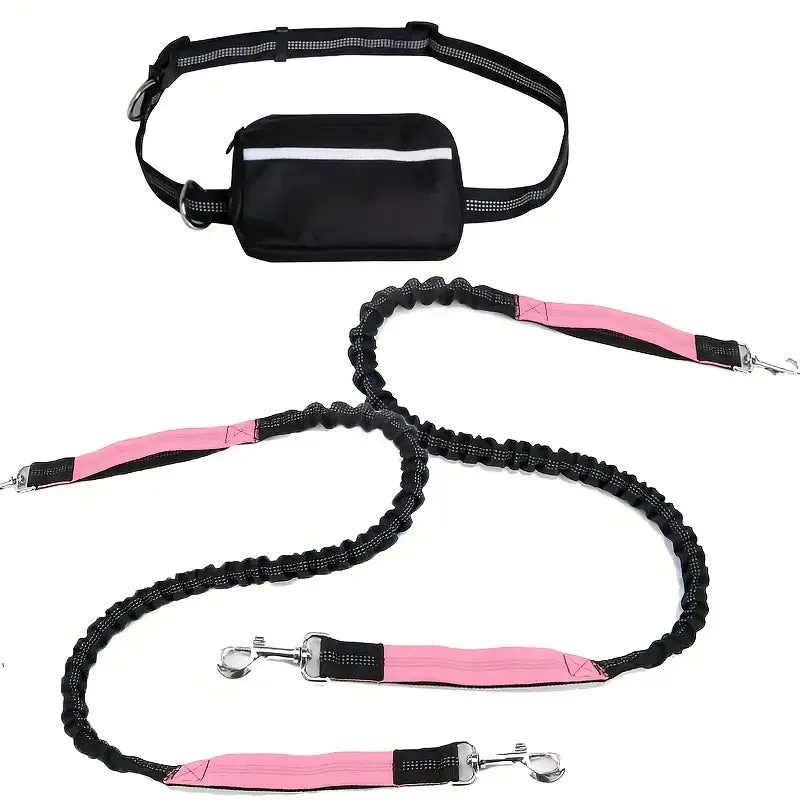 Hot Sale 49% OFFAdjustable Hands-Free Dog Lead with Waist Bag