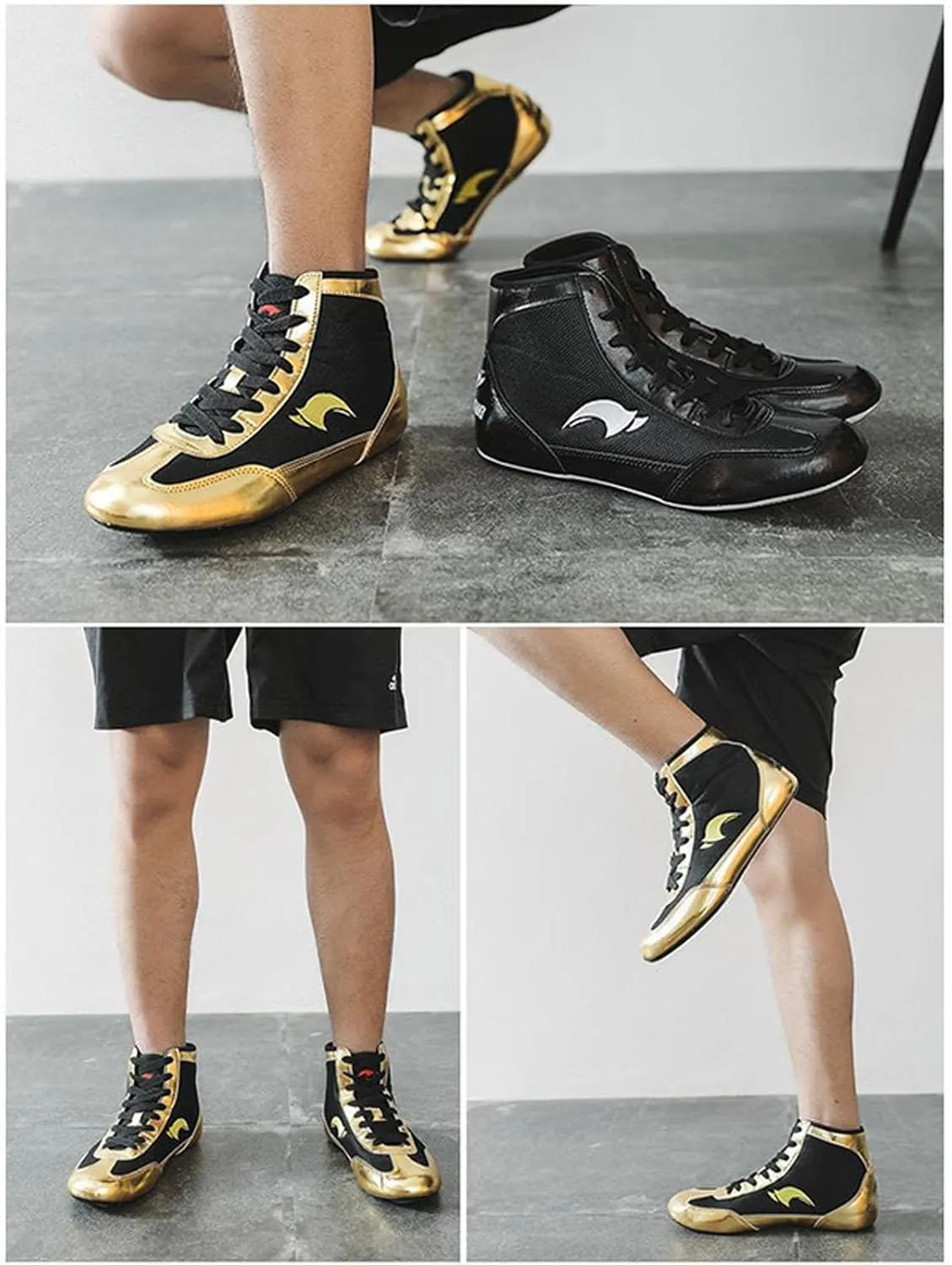 Kids Boxing Shoes High Top Training Wrestling Shoes Children's Boxing Shoes Long Boots Boxing Shoes