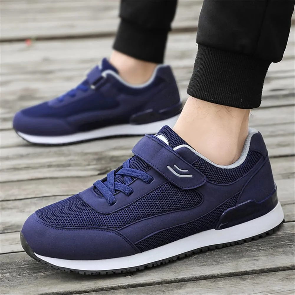 LEADER SHOW Men Elderly Casual Comfortable Walking Shoes Lightweight Safety Flats Non-Slip Strap Sneakers