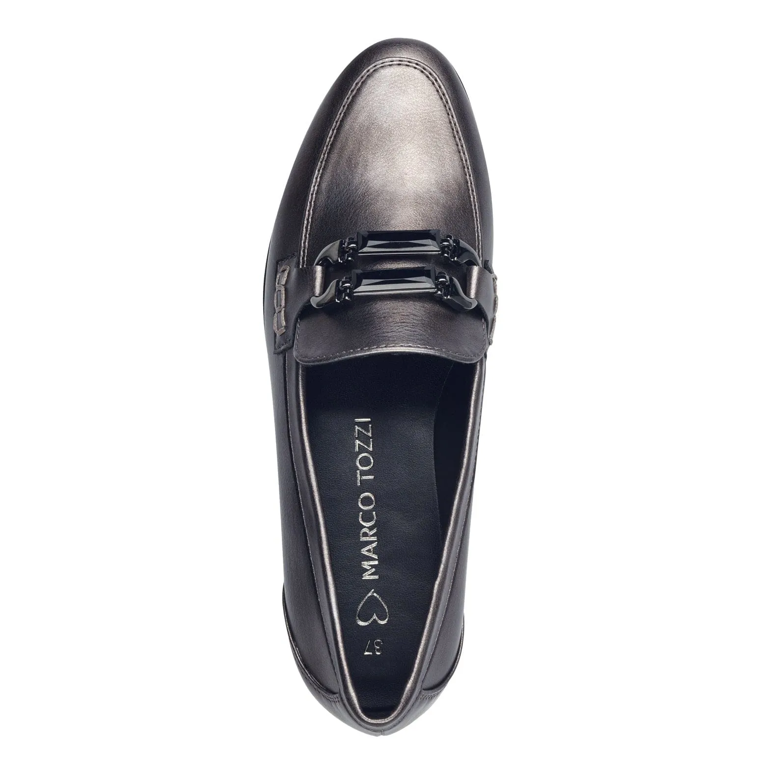 Marco Tozzi Womens Silver Loafer  2-24237-43