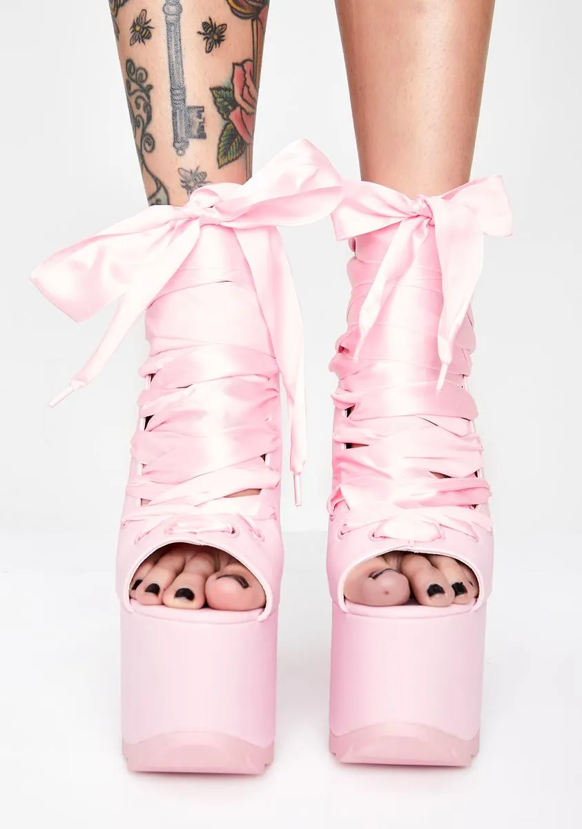 Pink Ballet Bae Platforms