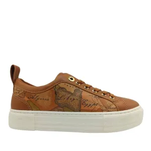 Scarpe Donna 1A Classe Alviero Martini Sneakers color Cuoio e Dettagli Geo Classic 1296
