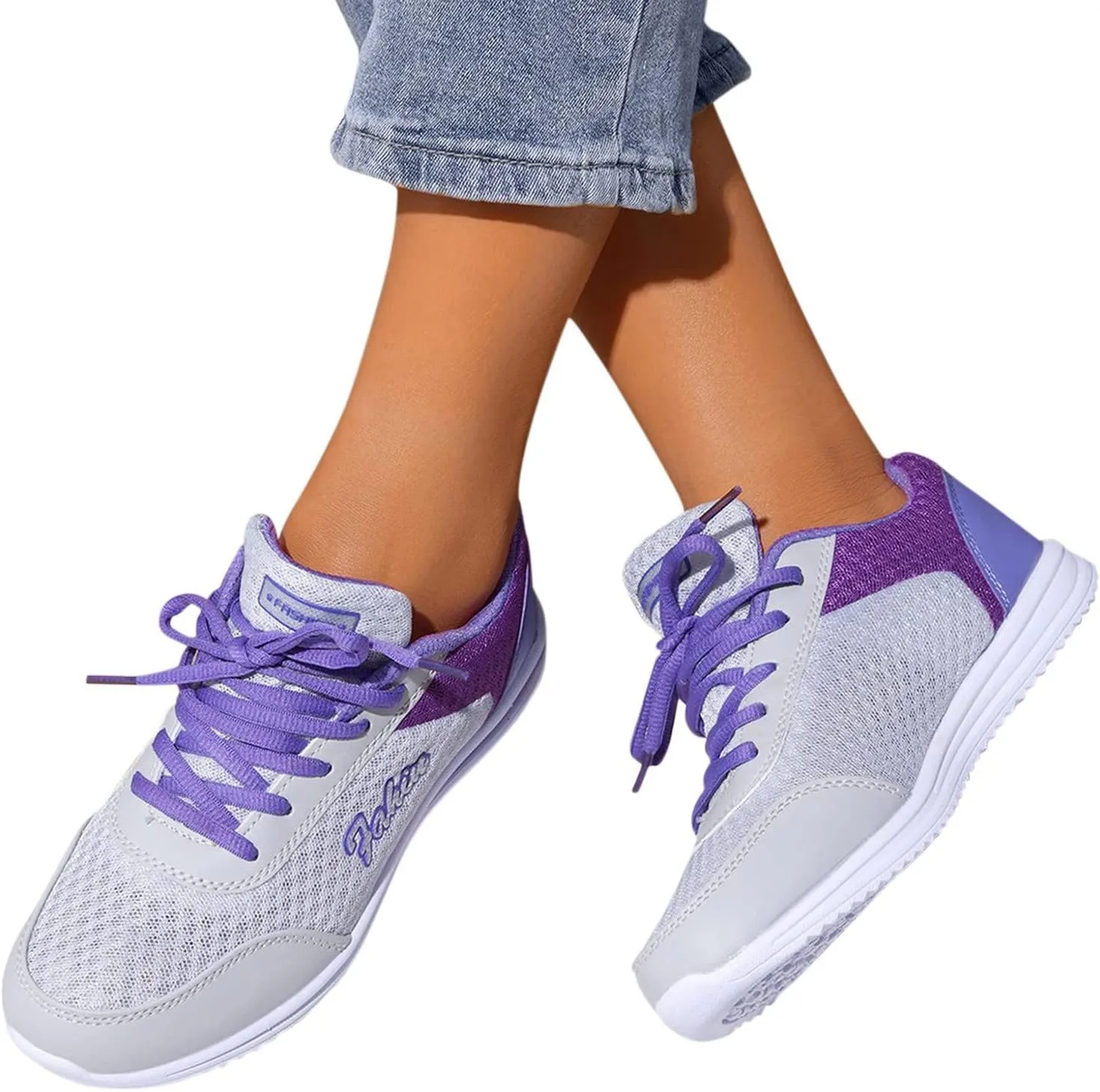 Women's Running Walking Tennis Shoes Comfortable Lace Up Womens Running Shoes Wide Casual Tennis Shoes Wedge Sneakers Waterproof Tennis Shoe Trainers Shoe